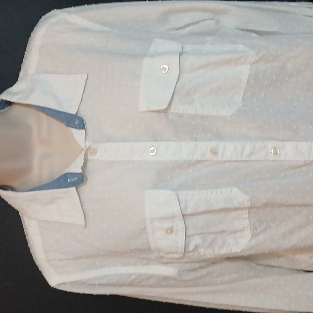 White cotton button down - Picture 2 of 6